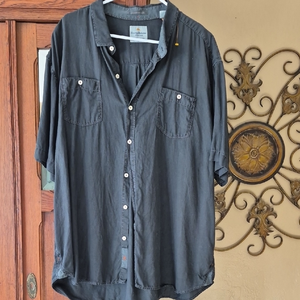 Tommy Bahama Charcoal Button-Down Shirt